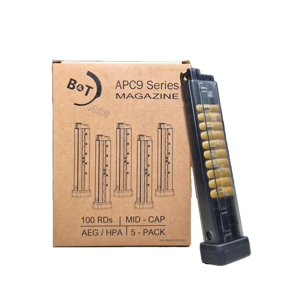 B&T Air APC9 AEG / HPA Magazine – 100rd (Box of 5)