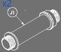 SPR300 SPARE PARTS set - J1 x 2 pcs and J5 x 1 pcs