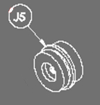 SPR300 SPARE PARTS set - J1 x 2 pcs and J5 x 1 pcs